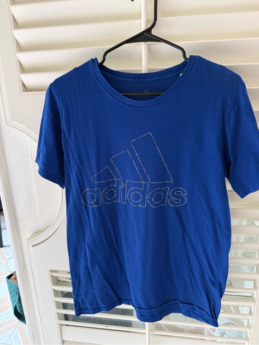 adidas Royal Blue Mens Logo Short Sleeve Tee